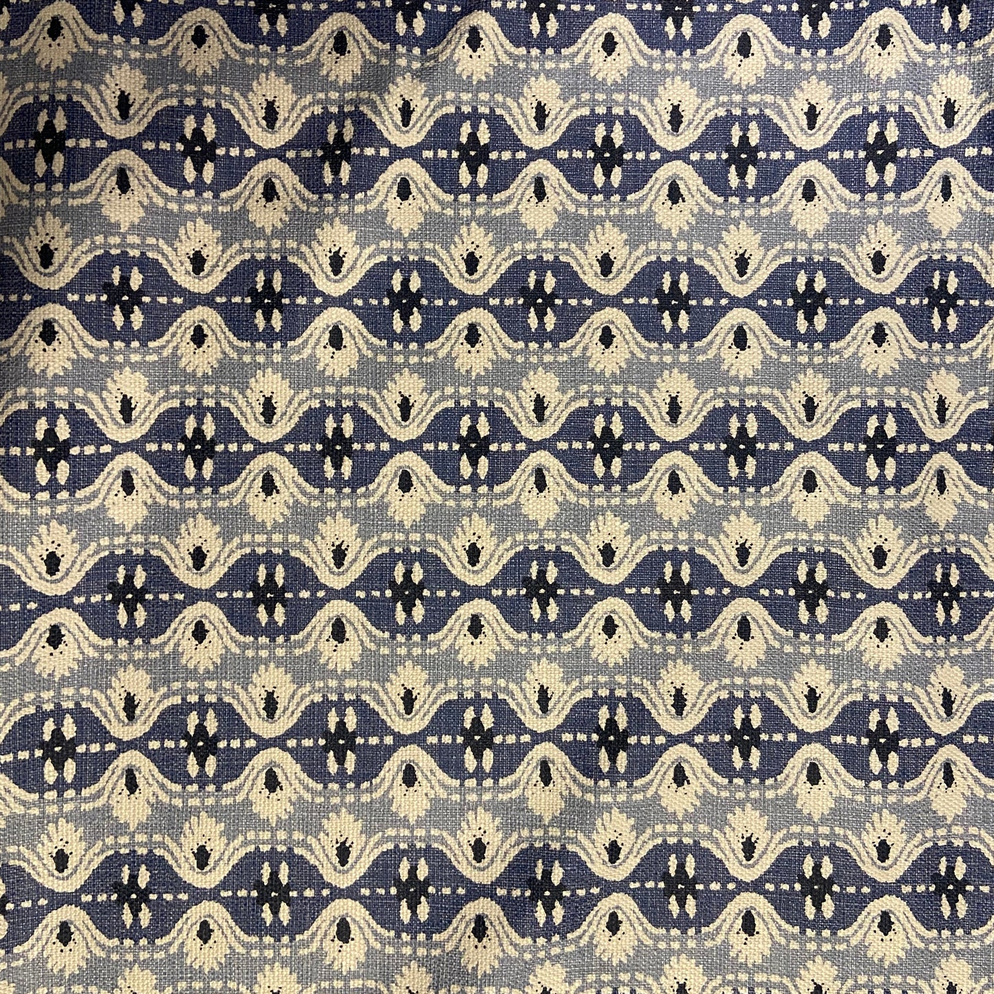 Ballard | Keir Blue Floral + Geometric | 3.5 Yards