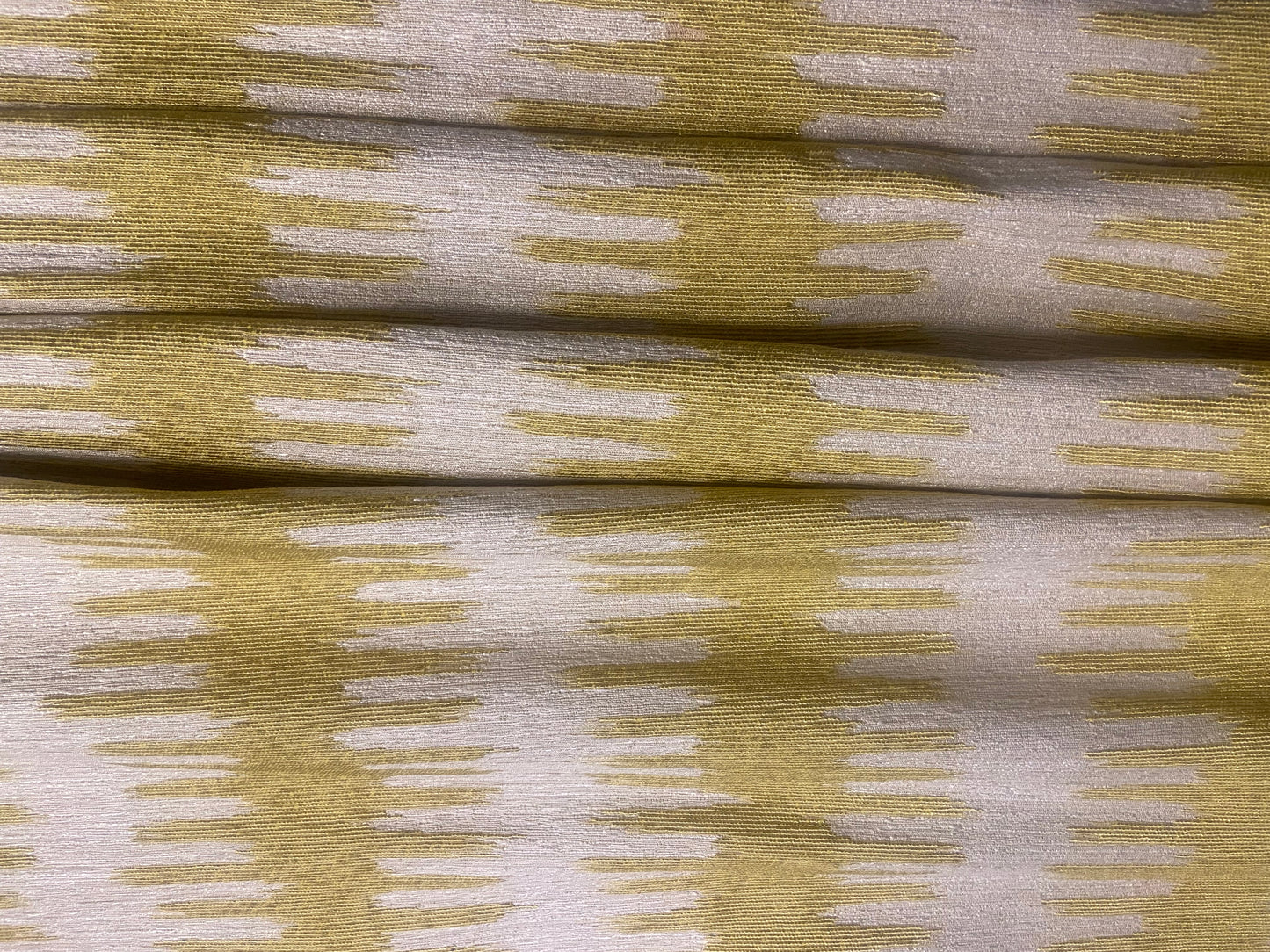 Knoll Textiles | Modern Ikat Stripe Gold & Ivory | 4 Yards