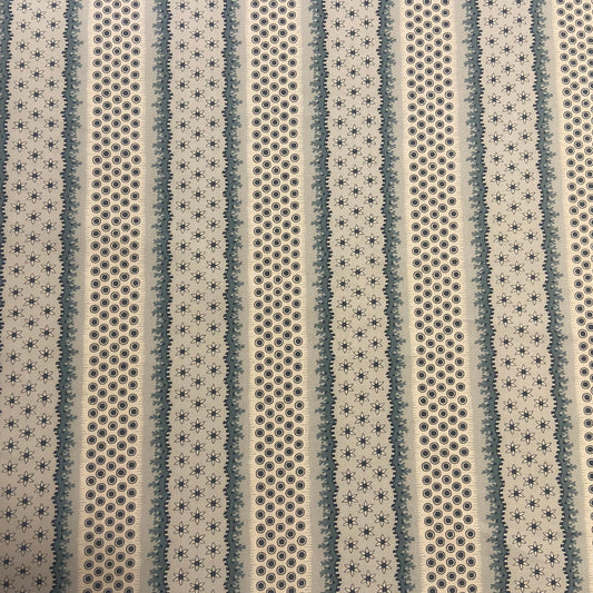 Schumacher "Matilda" Fabric – Blue & Neutral
