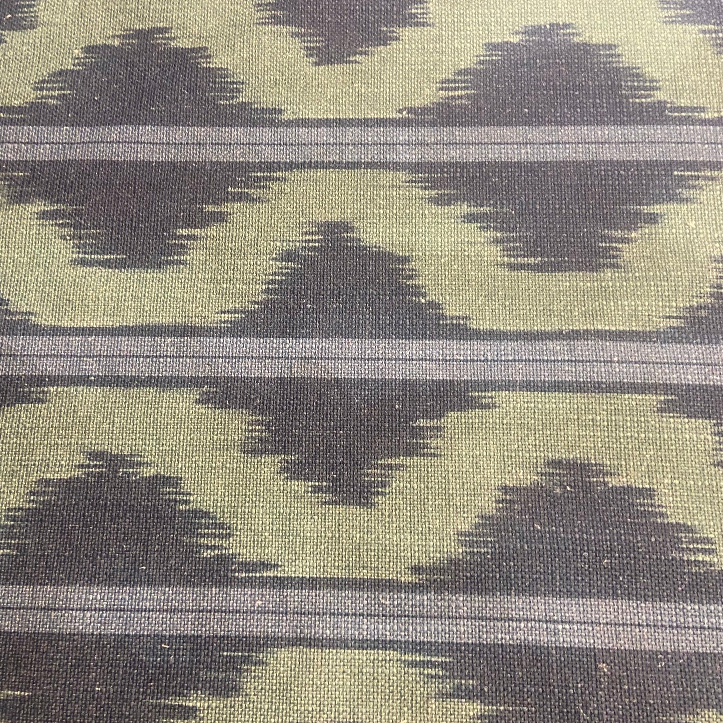 Fiama Textiles “Taj Mahal” Ikat Fabric – Deep Green & Navy