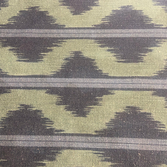 Fiama Textiles “Taj Mahal” Ikat Fabric – Deep Green & Navy