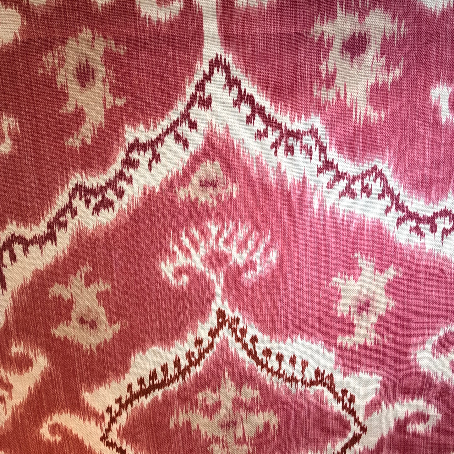 Ballard | Fergie Red Ikat Damask | 2 Yards