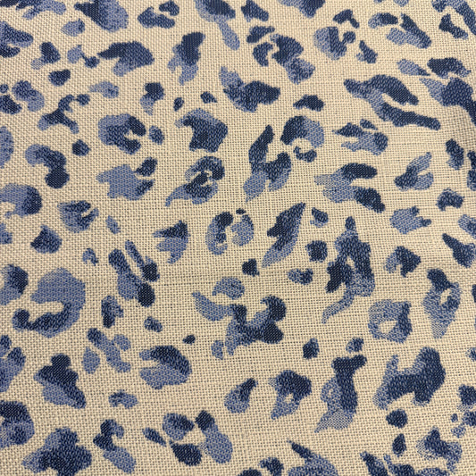 Maker Unknown | Blue Leopard Print Cotton | 1.5 Yards