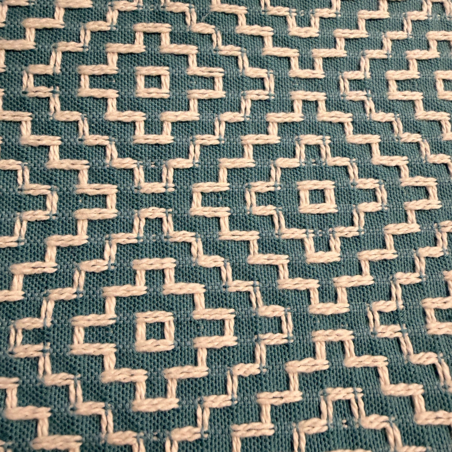 Project Bundle | Embroidered Trellis + Teal Geometric | 5 Yards