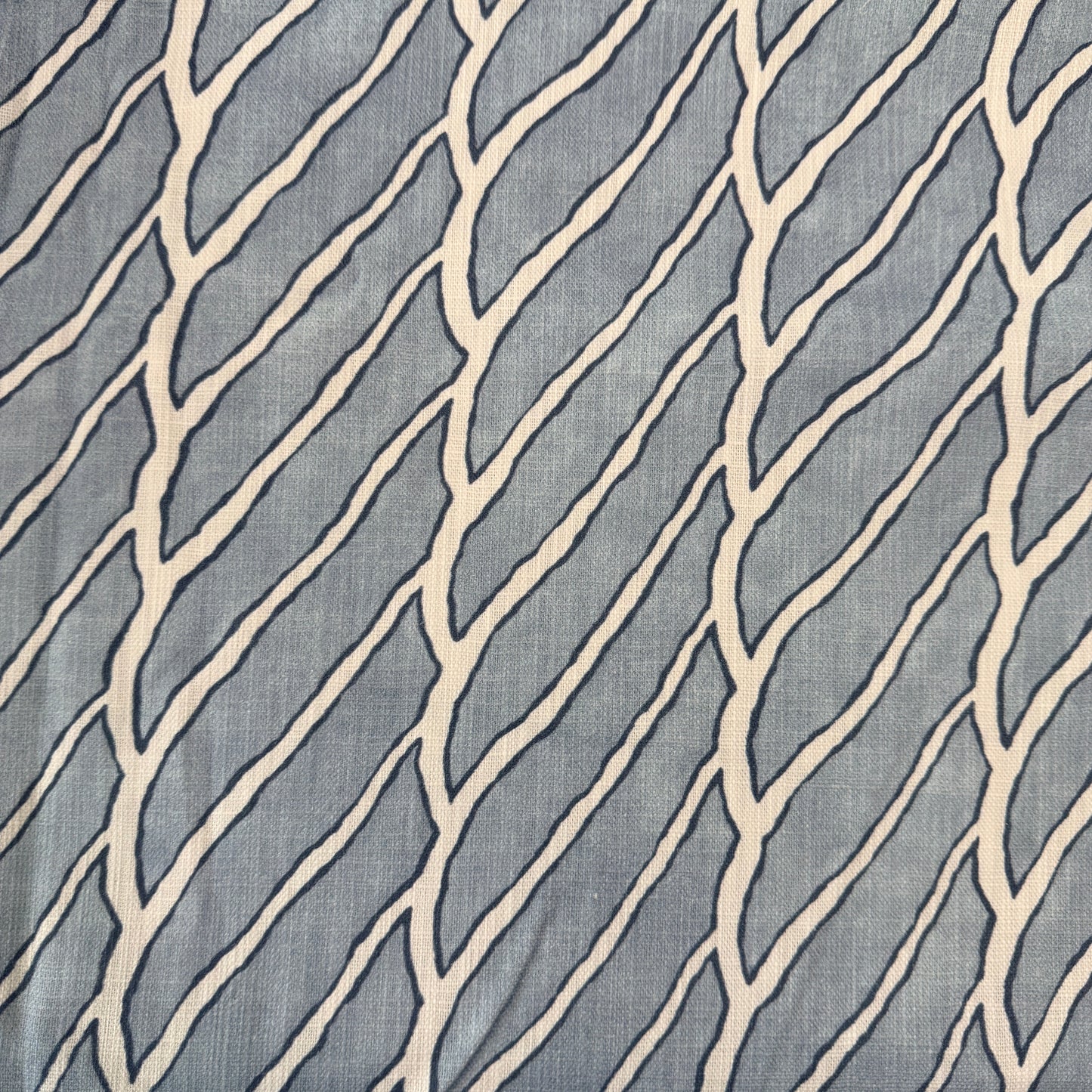 Ballard Designs — Morgan Blue Geometric Stripe Print — 2 Yards
