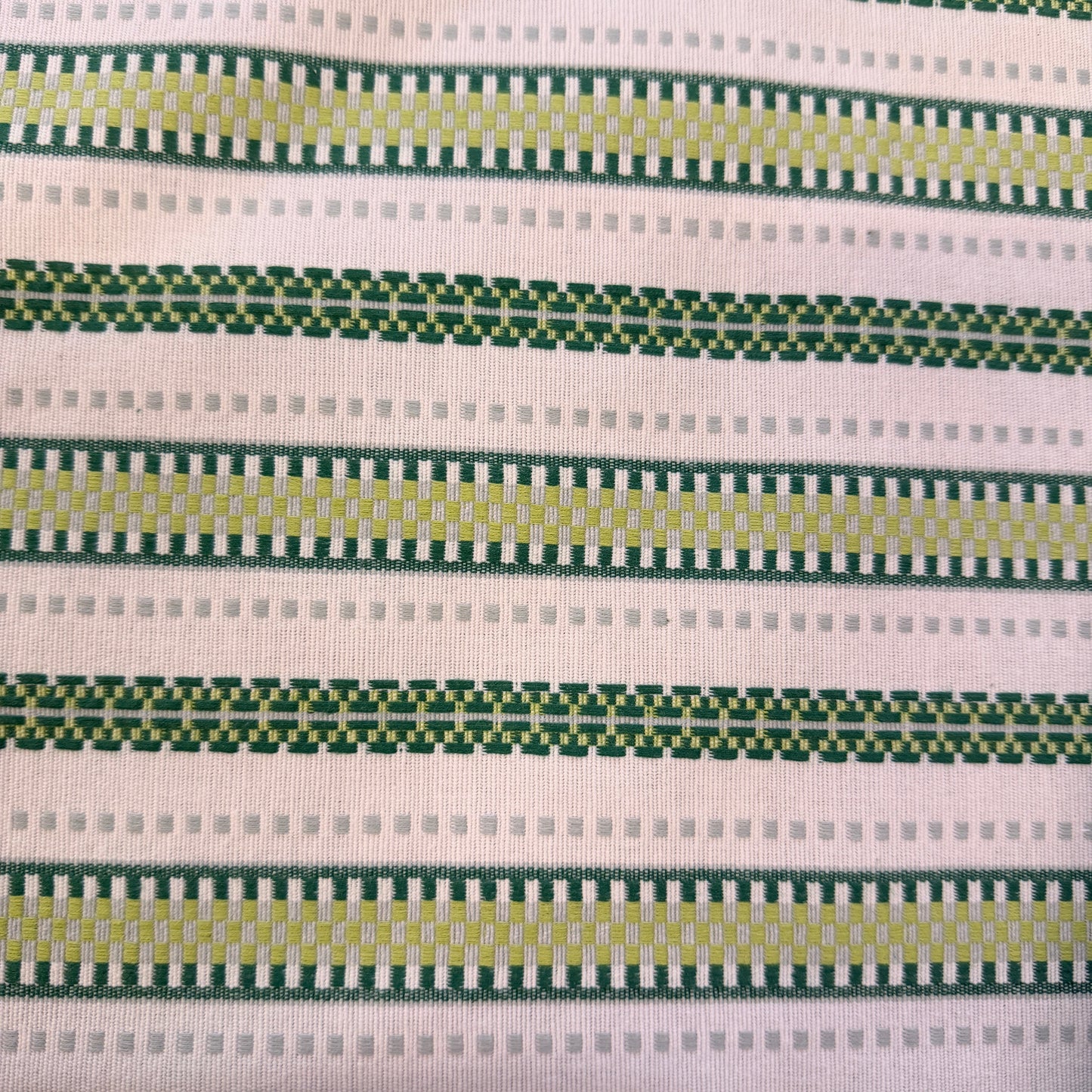 Laura & Kiran | Zagreb Stripe Green | 4 Yards