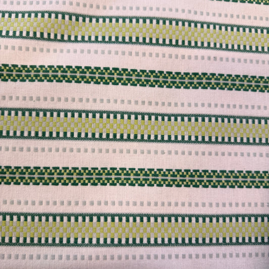 Laura & Kiran Zagreb Stripe Green fabric remnant