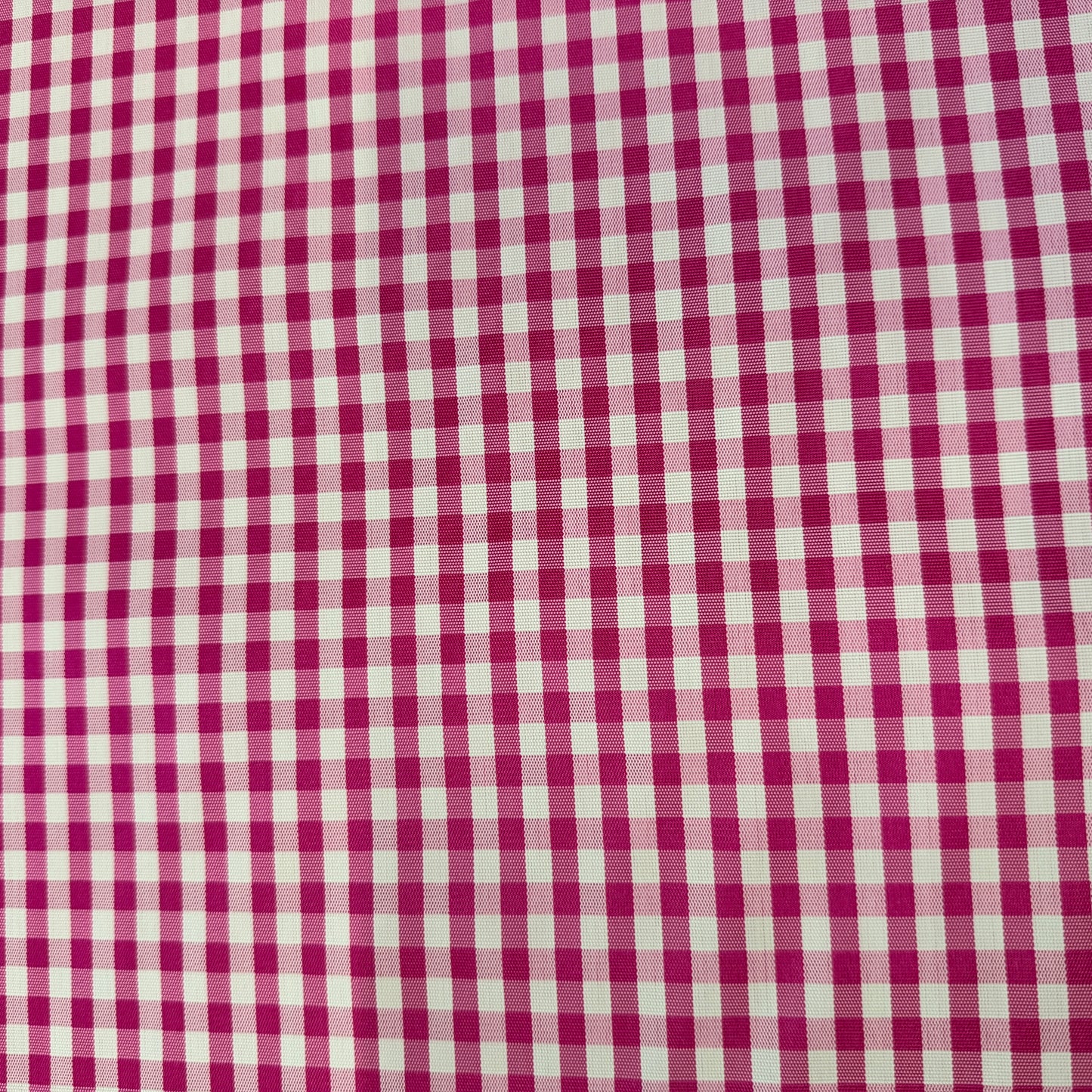 Pink & White Gingham Silk Dupioni | 4 Yards