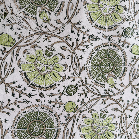 Ballard Designs Bristow Forest Chartreuse fabric remnant