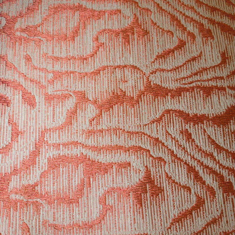 Nobilis Legno wood-grain moire jacquard woven in coral