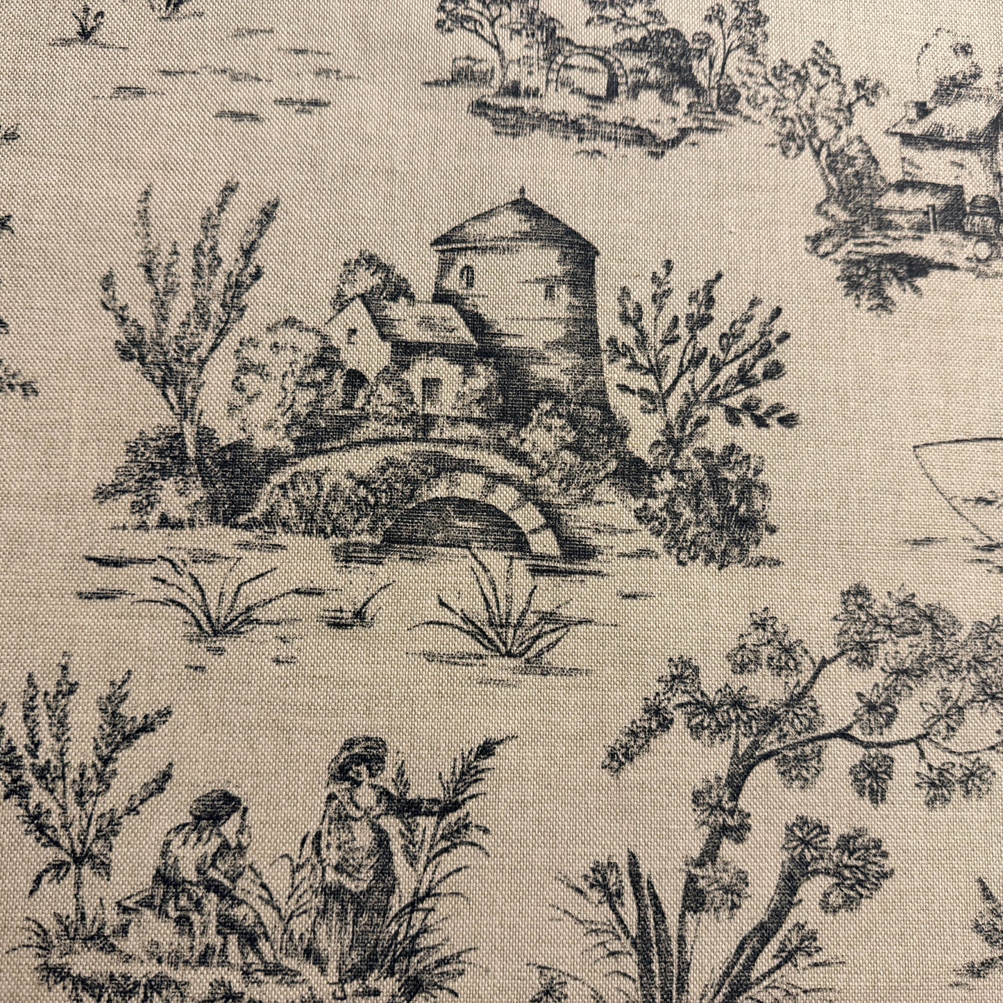 P/Kaufmann | Scenic Toile Black on Natural | 4.5 Yards