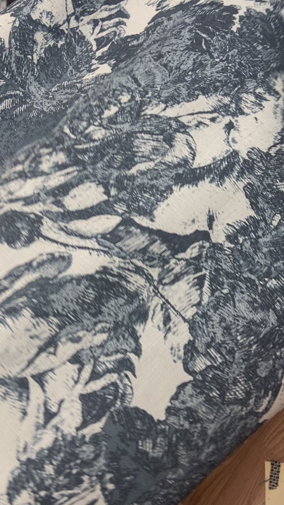 Ballard “Mitzi Blue” Botanical Fabric